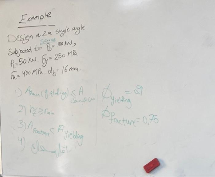 RL=50kN⋅Fy=250MPa Fu=400MPa⋅db=16 mm. | Chegg.com