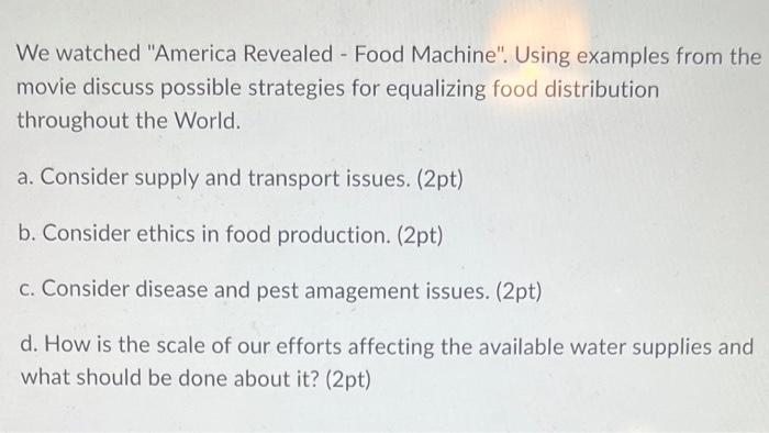 America revealed food clearance machine