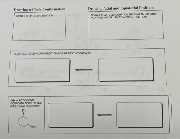 Solved Drawing a Chair Conformation Drawing Axial and Chegg com