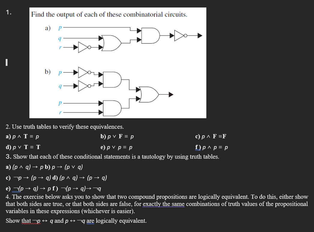 Find The Outnut Of Each Of These Combinatorial | Chegg.com