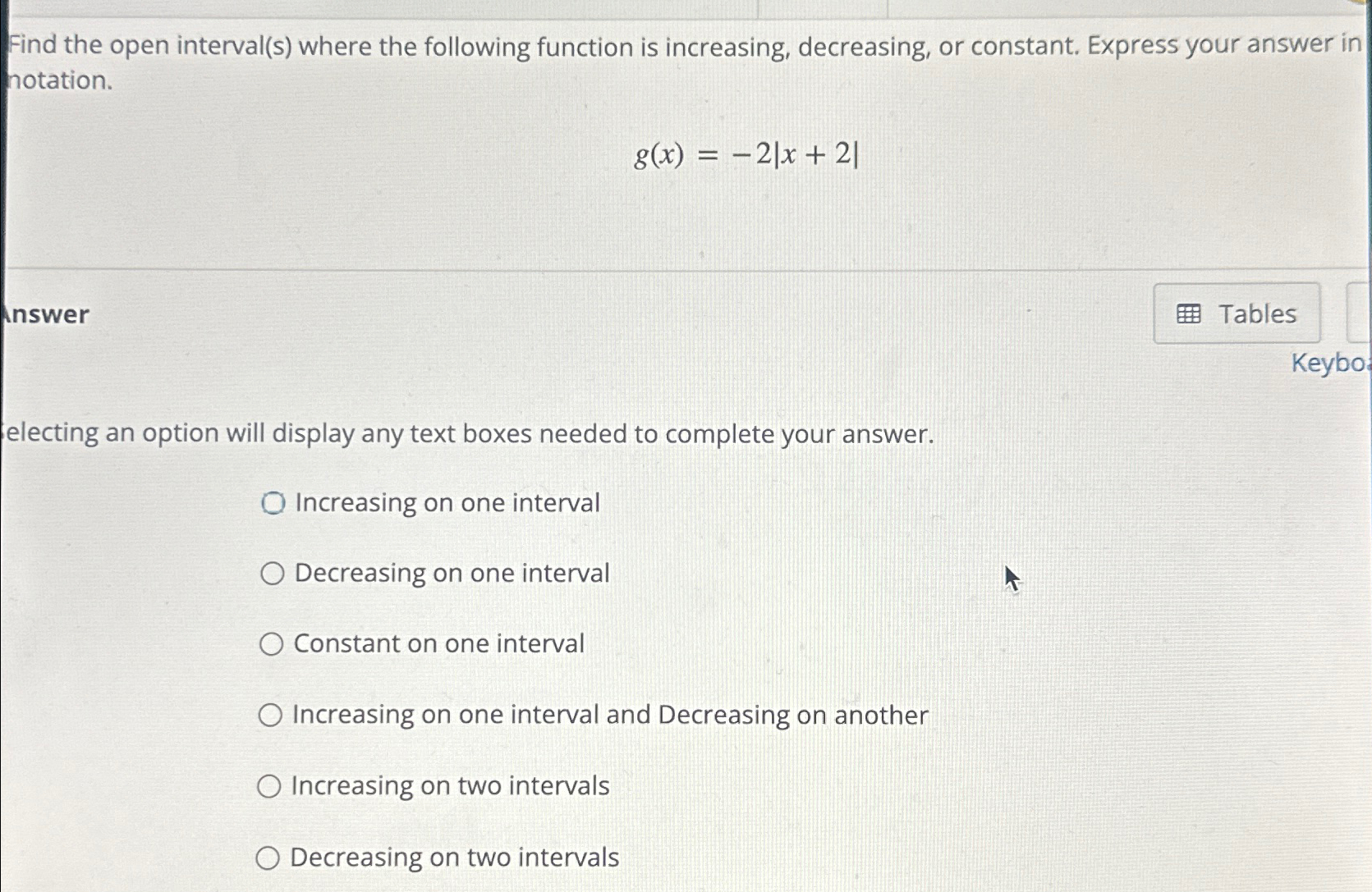 Solved Find the open interval(s) ﻿where the following | Chegg.com