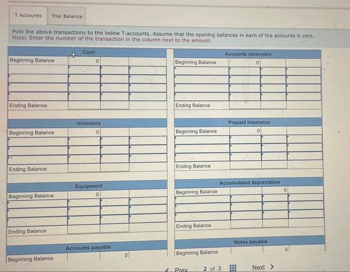 Solved Exercise 2-3 (Static) T-accounts and trial balance | Chegg.com