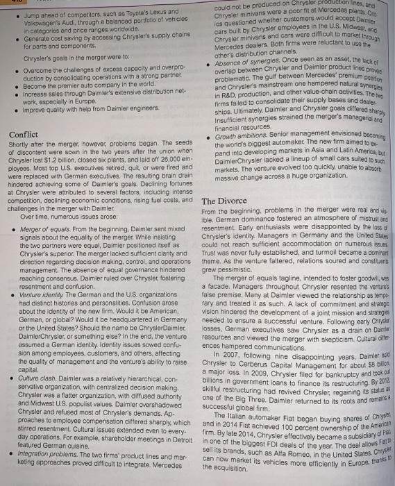 15+ Daimler Benz And Chrysler Merger Failure Case Study Pics