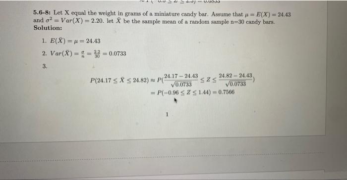 Solved 5.6-8: Let X equal the weight in grams of a miniature | Chegg.com