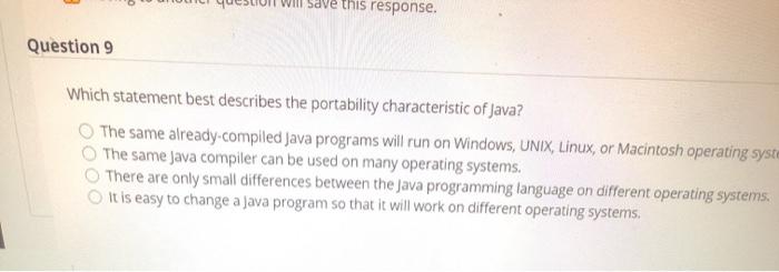 Solved What is the Java Virtual Machine? O A CPU that runs | Chegg.com
