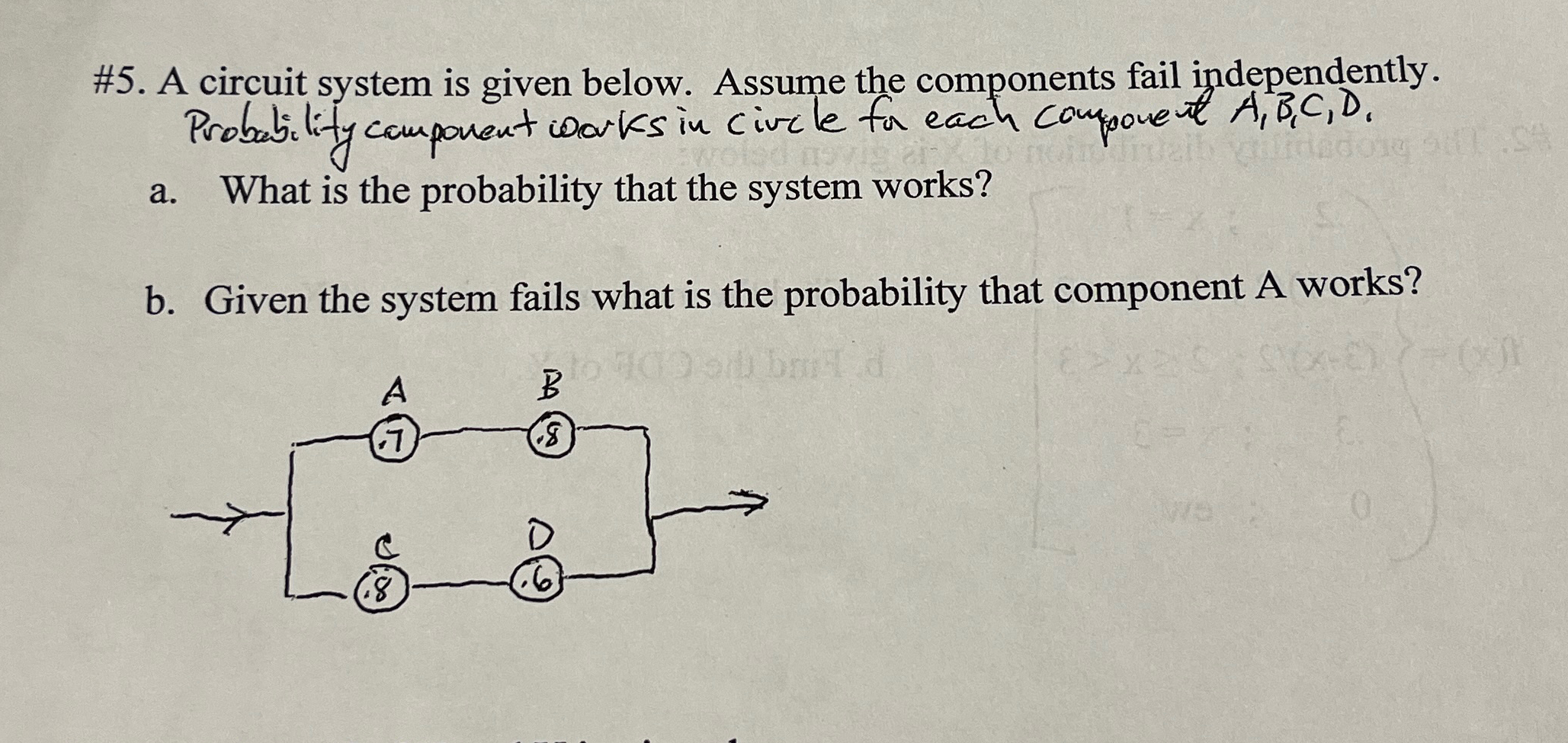 Solved #5. ﻿A circuit system is given below. Assume the | Chegg.com