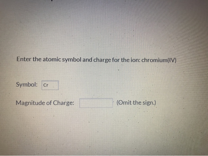 chromium charge of six