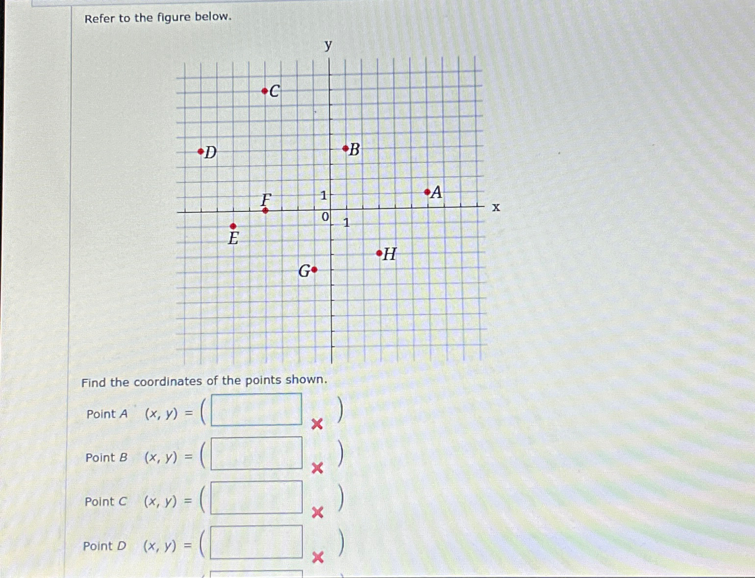Solved Refer to the figure below.Find the coordinates of the | Chegg.com