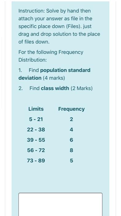 Solved Instruction: Solve by hand then attach your answer as | Chegg.com