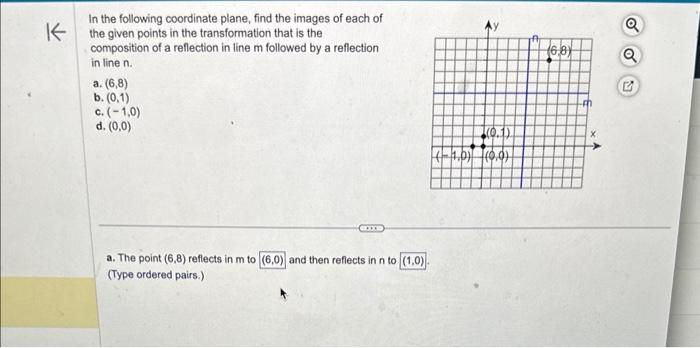 Solved In The Following Coordinate Plane, Find The Images Of | Chegg.com