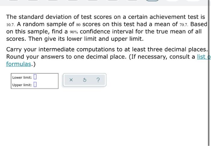 solved-the-standard-deviation-of-test-scores-on-a-certain-chegg