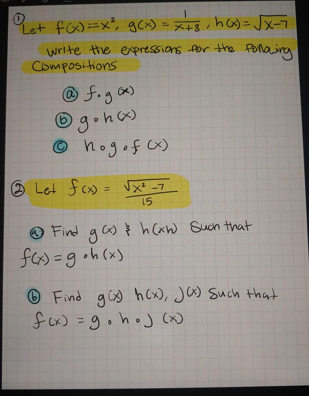 Solved Precalc Function Questions I Ve Been Scratching My Chegg
