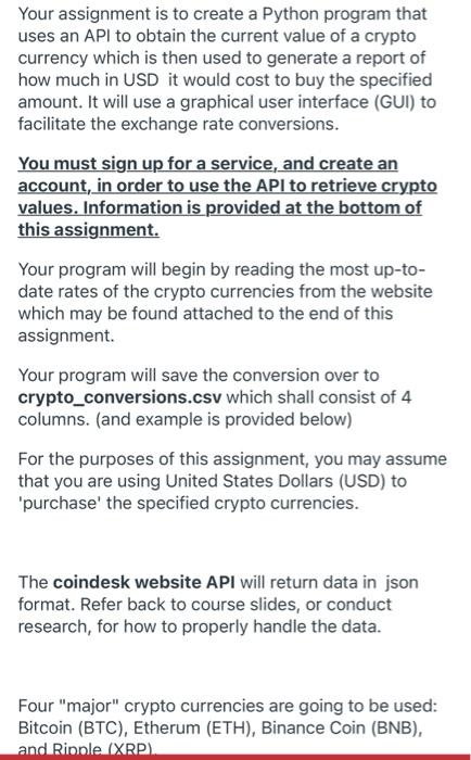 Solved Your assignment is to create a Python program that | Chegg.com