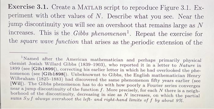 Solved Exercise 3.1. Create a MATLAB script to reproduce | Chegg.com