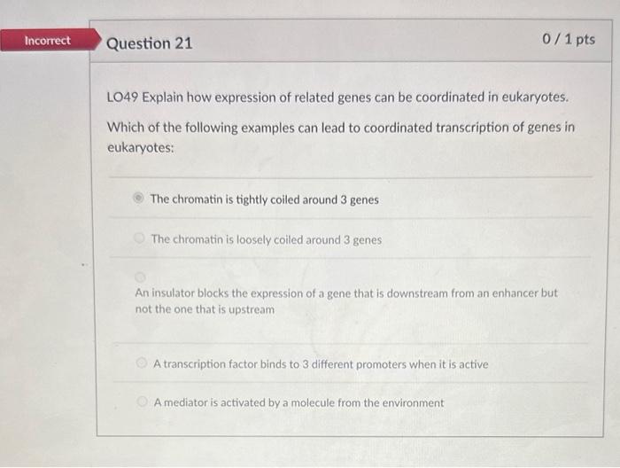 Solved LO49 Explain how expression of related genes can be