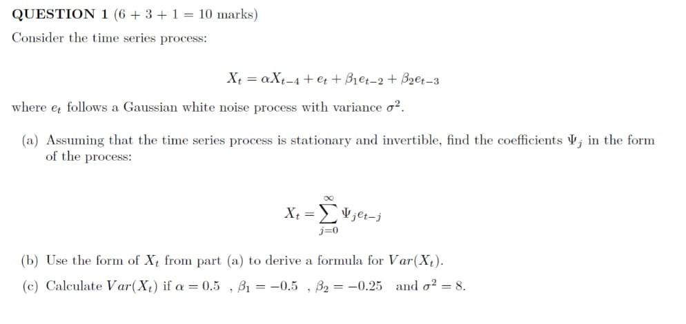 Solved QUESTION 1 (6 + 3 + 1 = 10 marks) Consider the time | Chegg.com