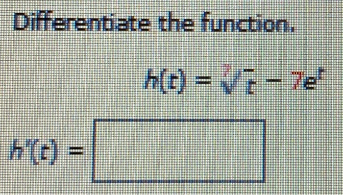 Solved Differentiate the function. Rx) = e F