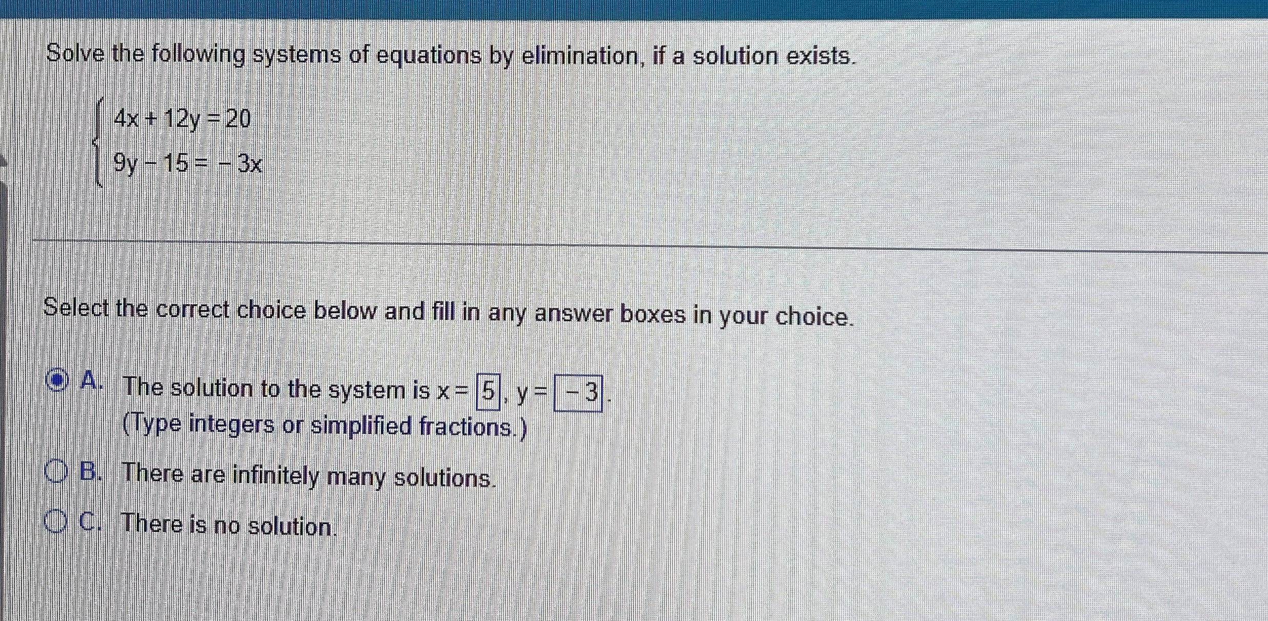 Solve the following systems of equations by | Chegg.com
