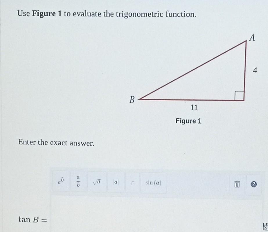 Solved Use Figure 1 To Evaluate The Trigonometric | Chegg.com