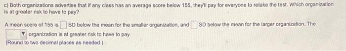 Solved A standardized test for graduate school admission has | Chegg.com