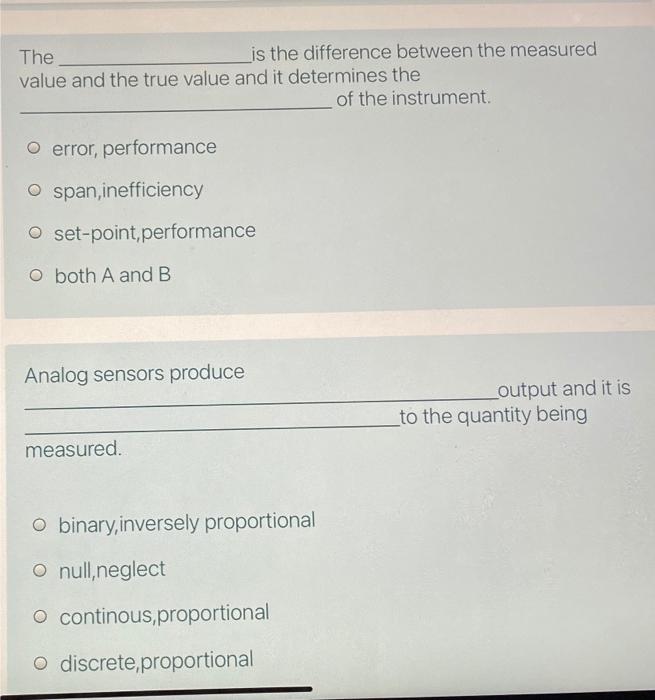 Solved The is the difference between the measured value and | Chegg.com