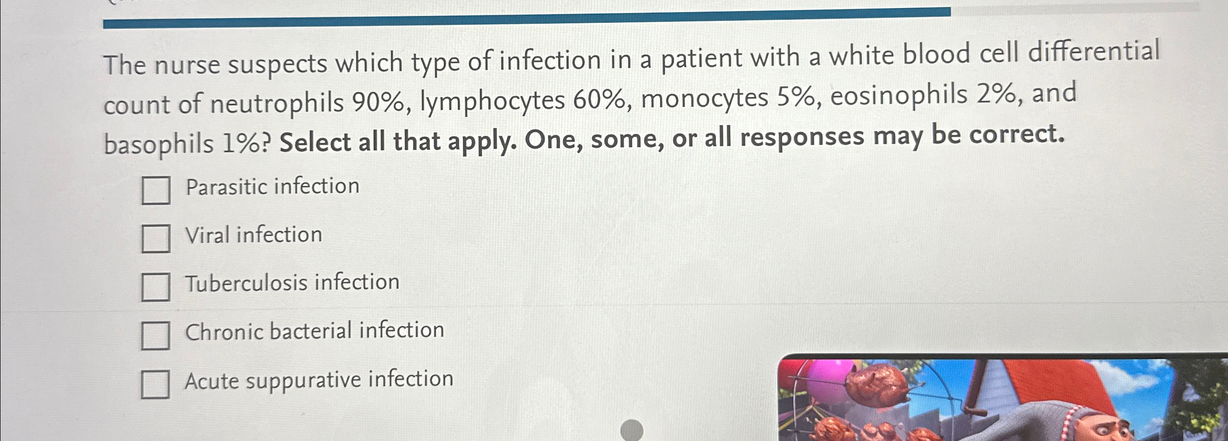 Solved The nurse suspects which type of infection in a | Chegg.com