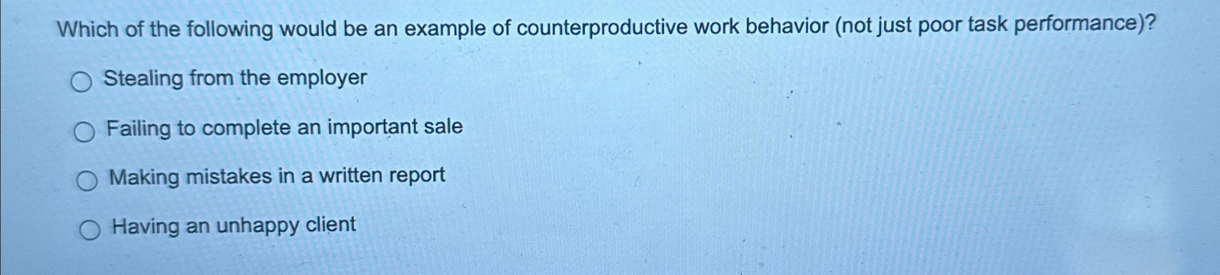 Solved Which of the following would be an example of | Chegg.com