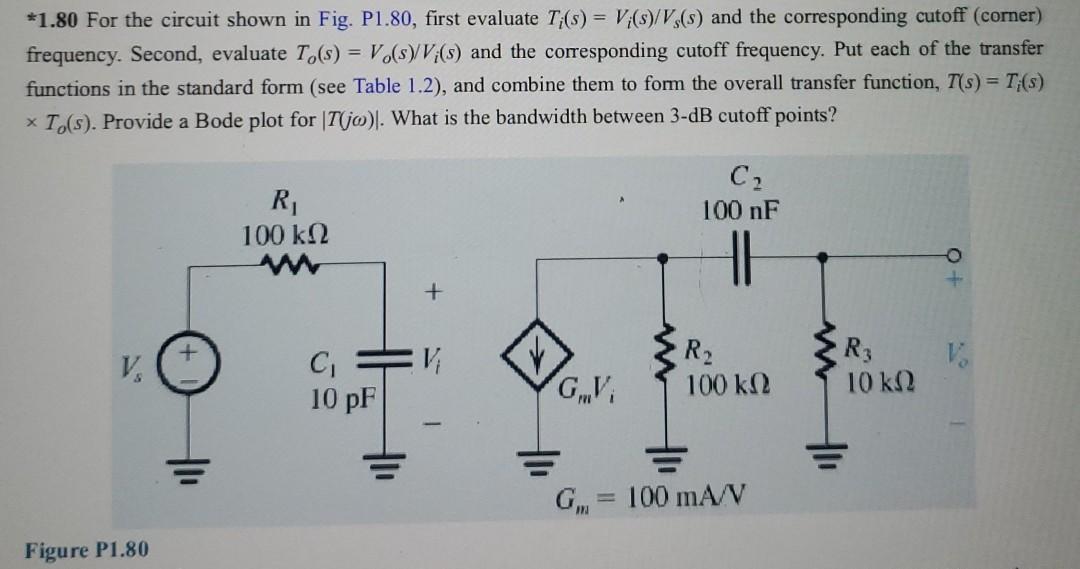 Solved *1.80 For the circuit shown in Fig. P1.80, first