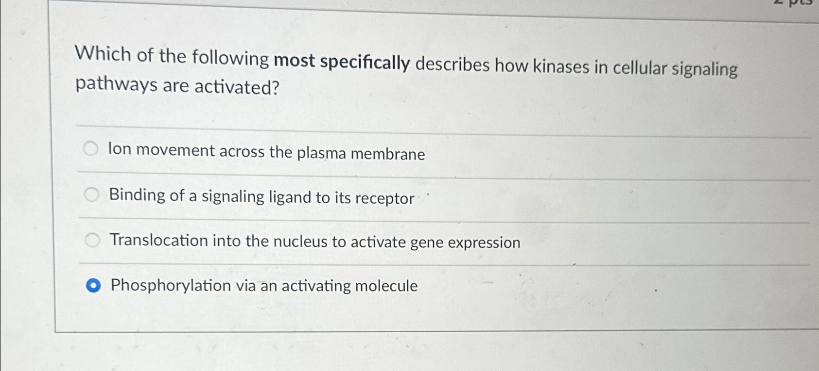 Solved Which of the following most specifically describes | Chegg.com