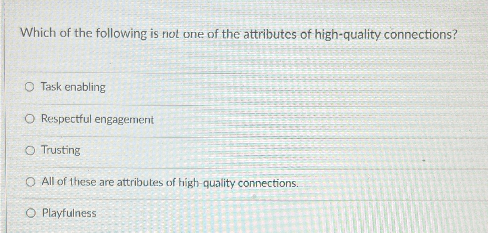 Solved Which of the following is not one of the attributes | Chegg.com