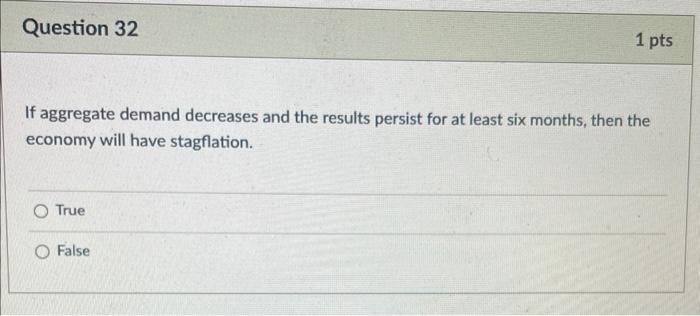 Solved If aggregate demand decreases and the results persist | Chegg.com