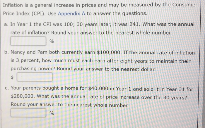 Solved Inflation is a general increase in prices and may be | Chegg.com