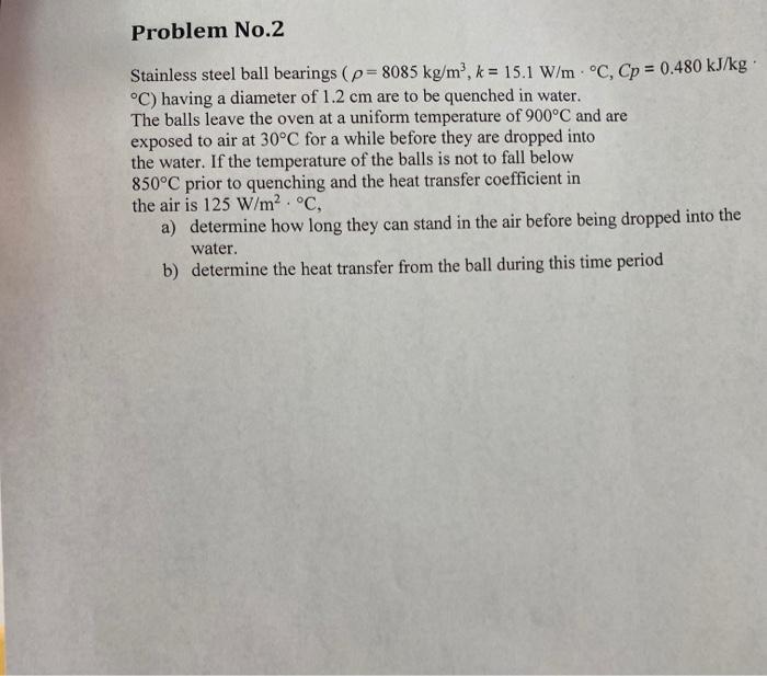 Solved Problem No.2 Stainless steel ball bearings (p=8085