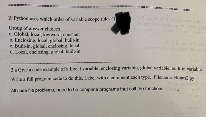Solved 1. Variable types Consider the following code | Chegg.com