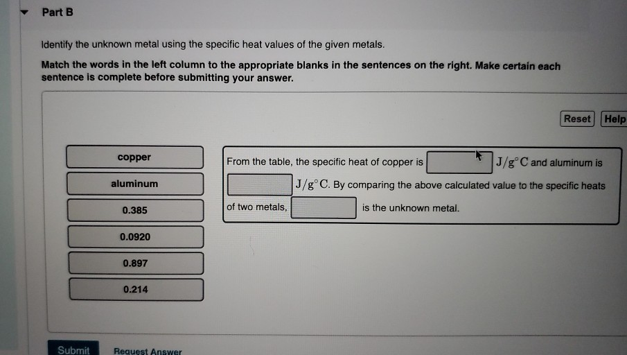 solved-part-b-identify-the-unknown-metal-using-the-specific-chegg