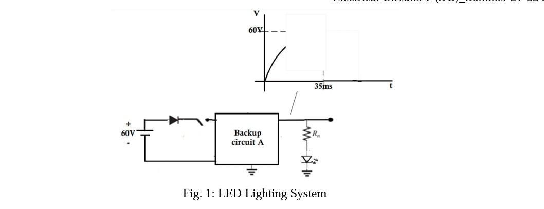 Solved 1. A LED lighting system is shown in Fig. 1 which | Chegg.com