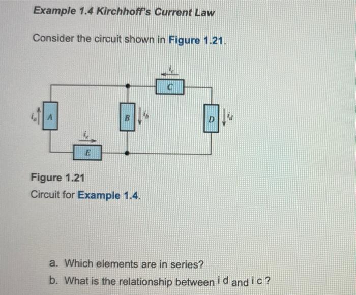 Solved Consider the circuit shown in Figure 1.21. Figure | Chegg.com