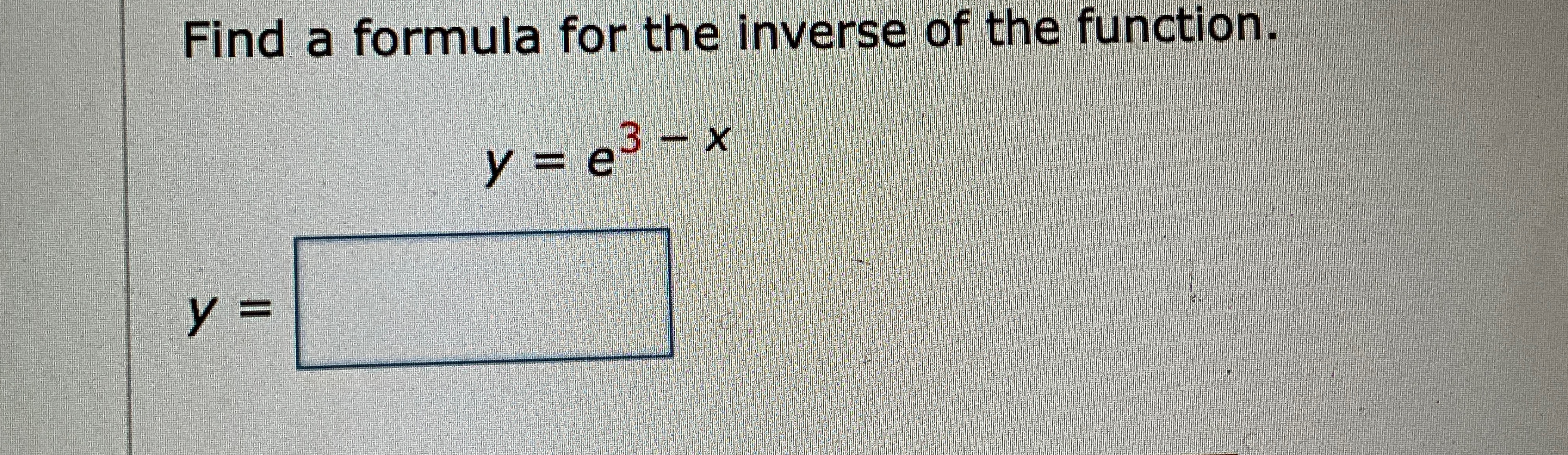 Solved Find a formula for the inverse of the | Chegg.com