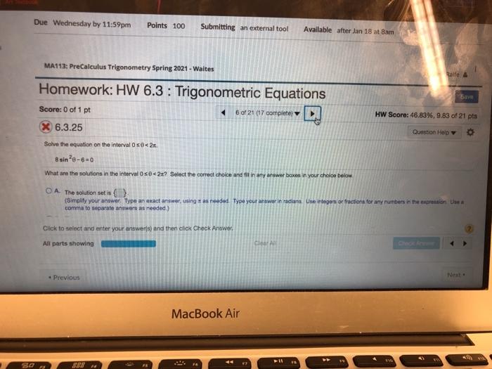 Solved Due Wednesday by 11:59pm Points 100 Submitting an | Chegg.com