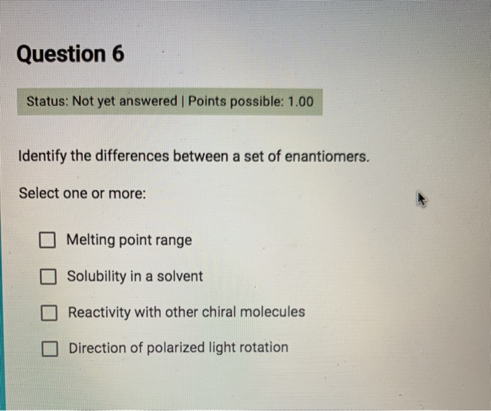 Solved Question 6 Status: Not yet answered Points possible: | Chegg.com