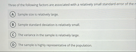 Solved Three of the following factors are associated with a | Chegg.com