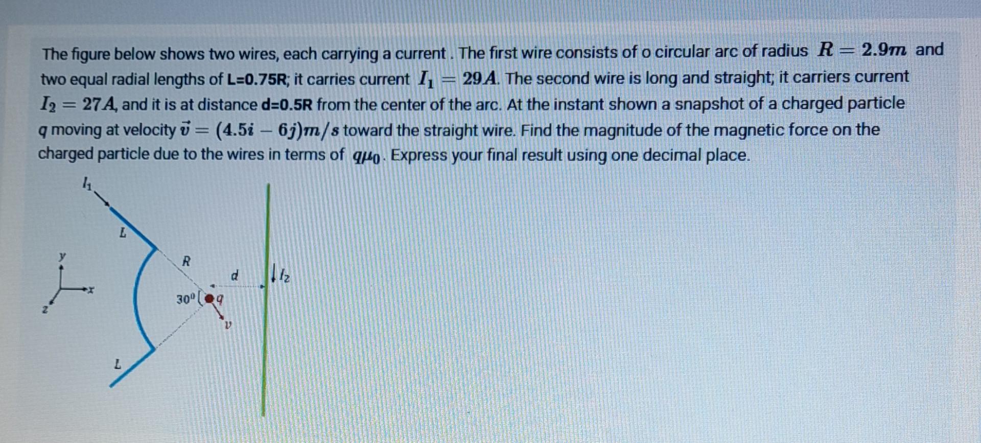 Solved The figure below shows two wires, each carrying a | Chegg.com