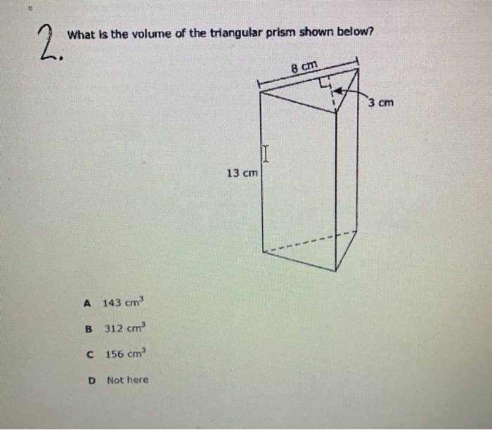 volume of triangular prisms homework 3