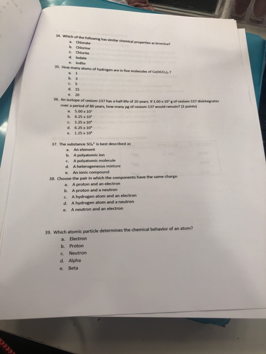 Solved Names Section Exam Practice Problems Match the | Chegg.com