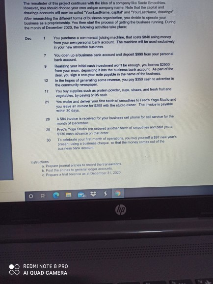 Solved prepare journal entries post the entries to general | Chegg.com