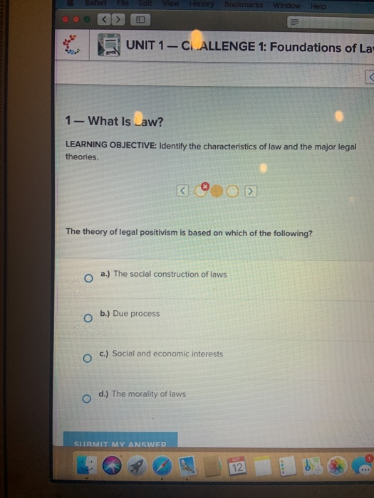 Solved View History Bookmarks Window Help UNIT 1 - | Chegg.com