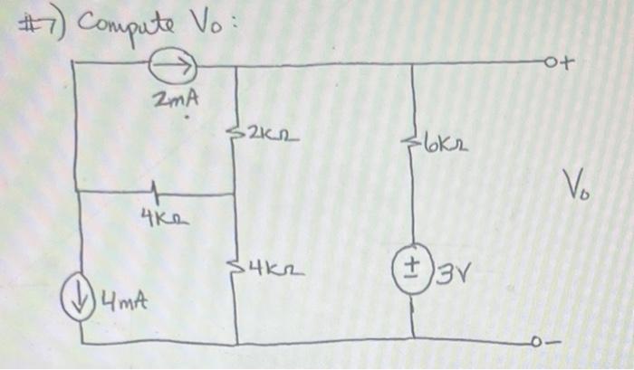 Solved \#) Comoute Vo: | Chegg.com