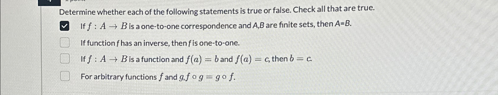 Solved Determine whether each of the following statements is | Chegg.com