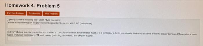 Solved Homework 4: Problem 5 Previous Poemi Pro List Problem | Chegg.com