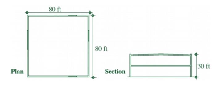 Solved Below Is The Figure Of Plan And Section Of An Chegg Com